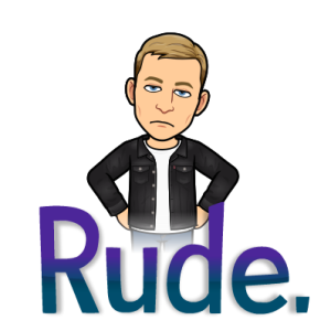 looking unimpressed with hands on hips, rude