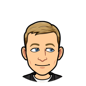 smiling and looking to the right