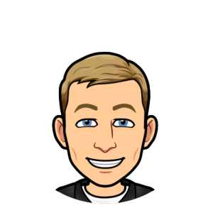 looking forward with a toothy grin