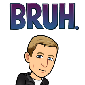 staring blankly, bruh.