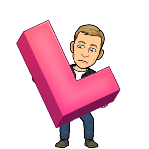 frowning holding a giant l