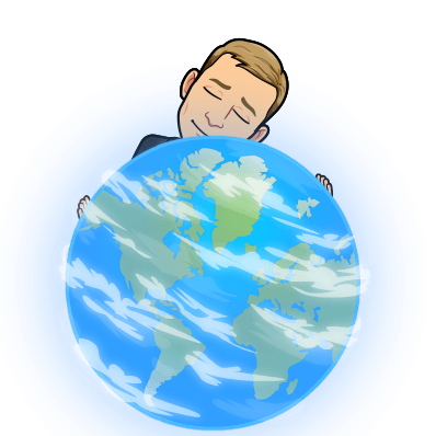 sweetly hugging the planet earth 