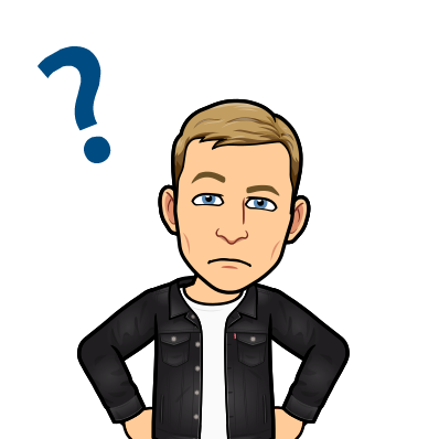 looking confused next to a question mark