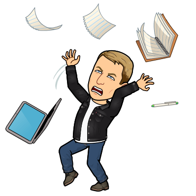 enraged throwing a laptop and notebook