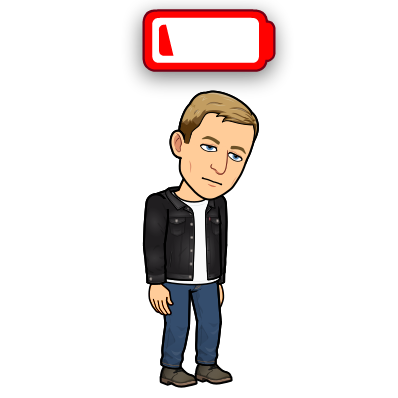 looking drained underneath a dead battery symbol