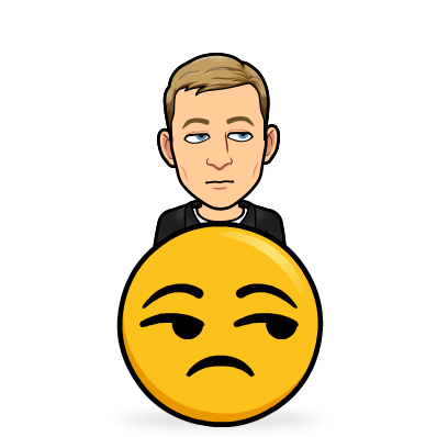 looking unamused on top of an unamused emoji
