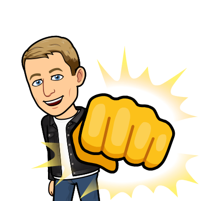 grinning and punching forward one hand as the fist bump emoji