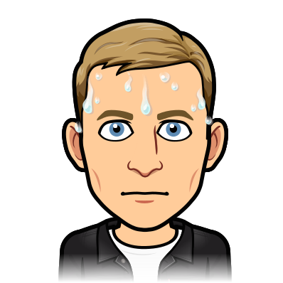 looking anxious and sweating under pressure