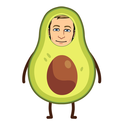 smiling as an avocado