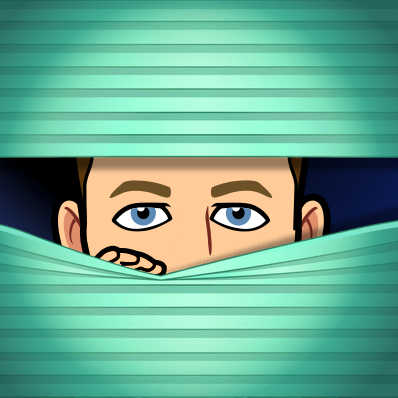 looking creepy while peaking through blinds