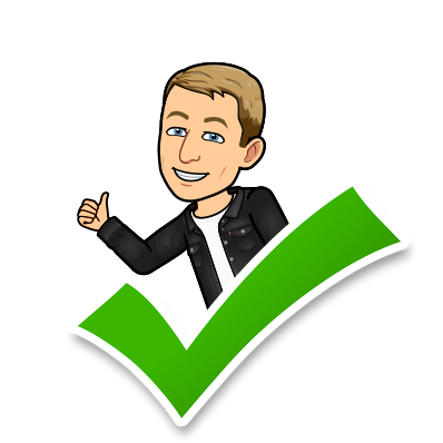 thumbs up smiling popping from behind a big check mark