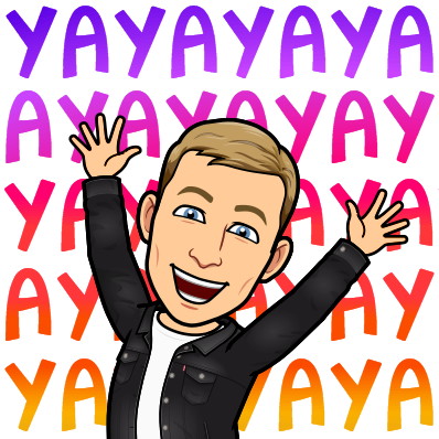 looking excited with arms, yayayaya