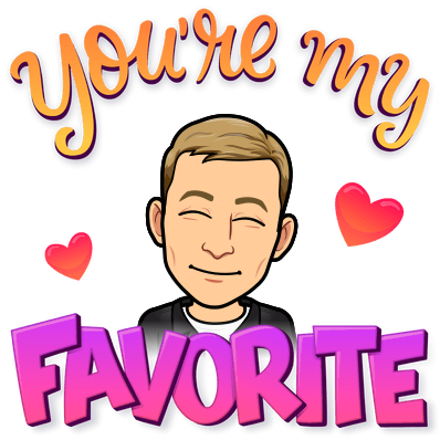 feeling loved with eyes closed and surrounded by hearts, youre my favourite