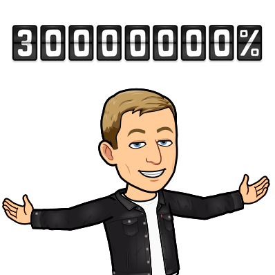 arms stretched outwards with a knowing look, 30000000 percent