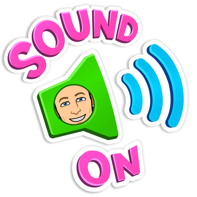 smiling face in cut out hole on speaker icon, sound on