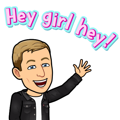 smiling while waving enthusiastically, hey girl hey