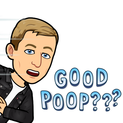 peeking in from the side, good poop?