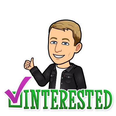 smiling with a thumbs up next to checkmark, interested