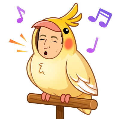 as a bird sitting on a perch singing