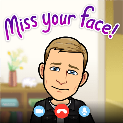 yearning eyes and smiling while on a video call, miss your face