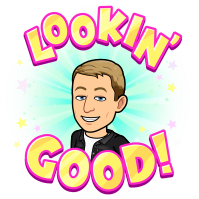 confident smile with raised eyebrows, lookin good