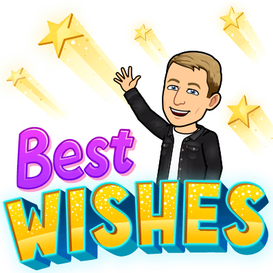 friendly smile and wave with stars in the background, best wishes 