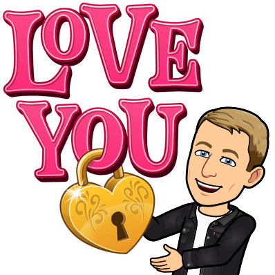 smiling holding a heart-shaped lock, love you