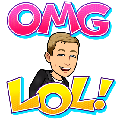 hunched over laughing, omg lol