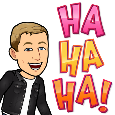 laughing hysterically, ha ha ha