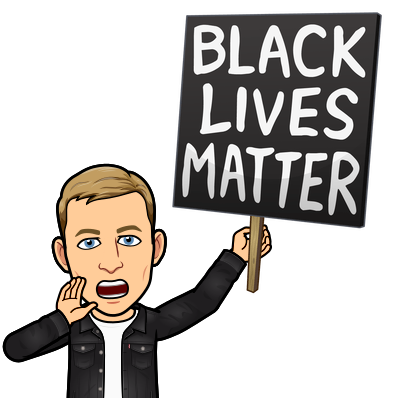 holding a sign and yelling, black lives matter