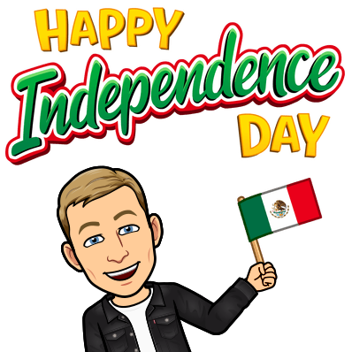 holding a small mexican flag, happy independence day