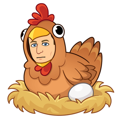 as a bird sitting in a nest laying eggs