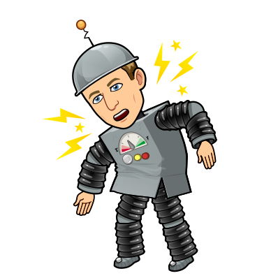 looking fragmented dressed in a robot costume