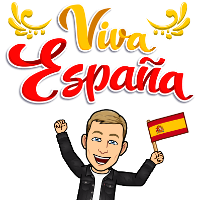 cheering holding a spain flag, viva espana