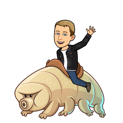 waving while riding on a tardigrade