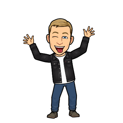 waving arms and winking while sticking out tongue