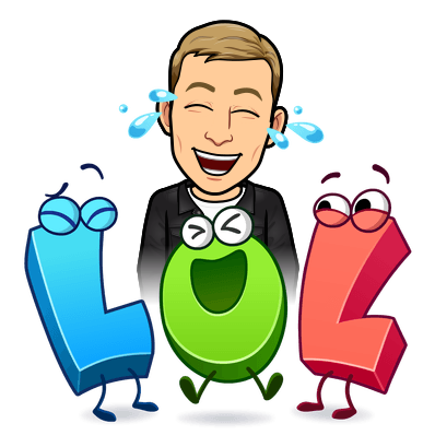 laugh crying with laughing letters, lol