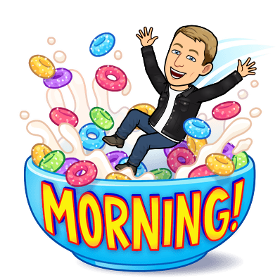 joyfully splashing into an overflowing bowl of cereal, morning