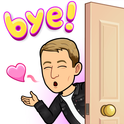 blowing a heart shaped kiss while popping out behind a door, bye