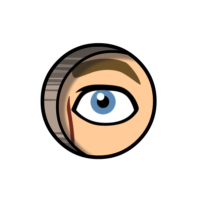 just your eye peaking through a peep hole