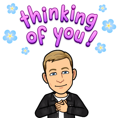 with a sympathetic smile, thinking of you