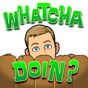 popping out from behind a fence, whatcha doin