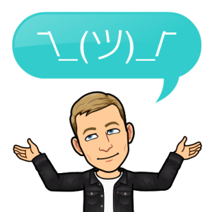 shrugging next to emoji shrug characters