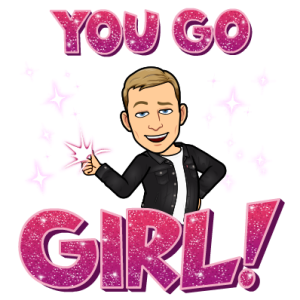 Sassy smile snapping fingers, You Go Girl